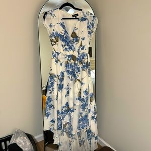 Lulu’s White Floral High-Low Dress